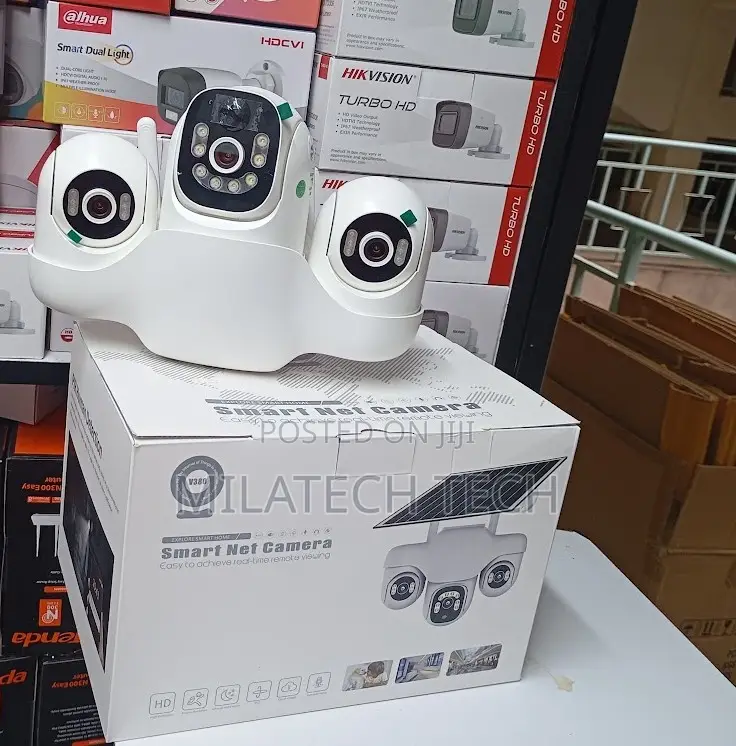 Tripple Lens Solar Camera V380 Pro Outdoor