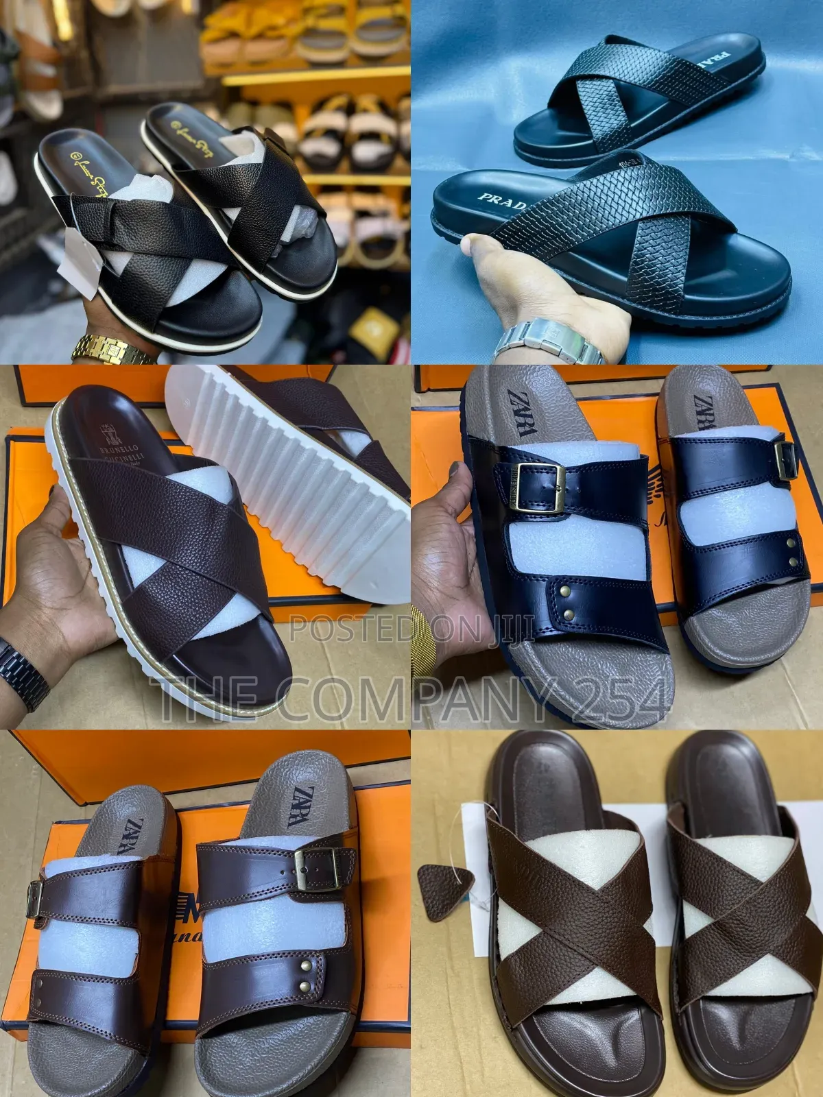 Quality Leather Casual Men Design Slide 0pen Shoes