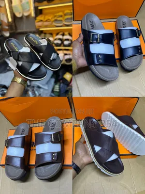Quality Leather Casual Men Design Slide 0pen Shoes