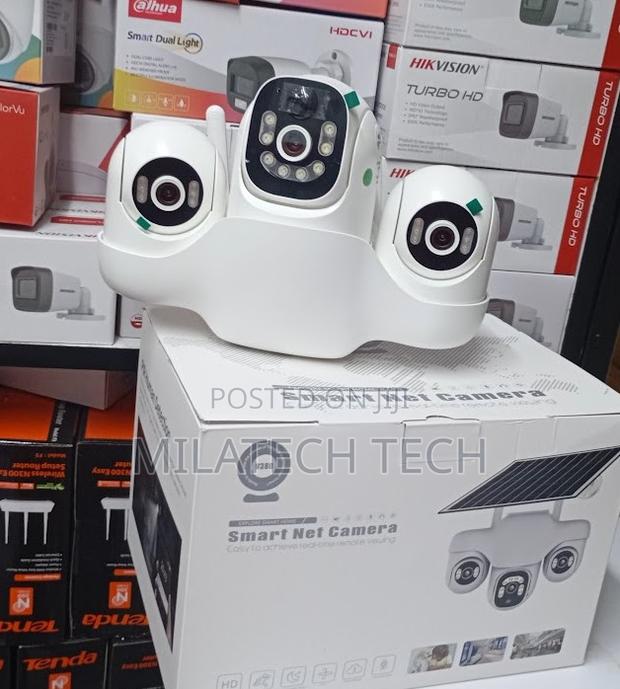 Tripple Lens Solar Camera With Night Vision