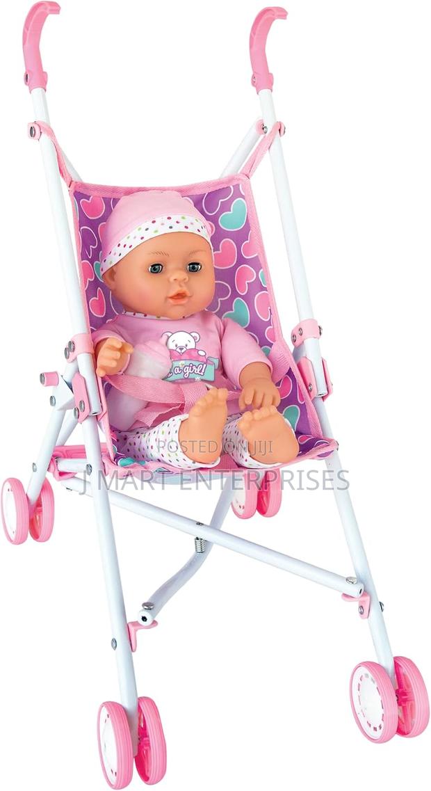 Doll Stroller Heart Design Gifts for Toddlers and Girls - main view