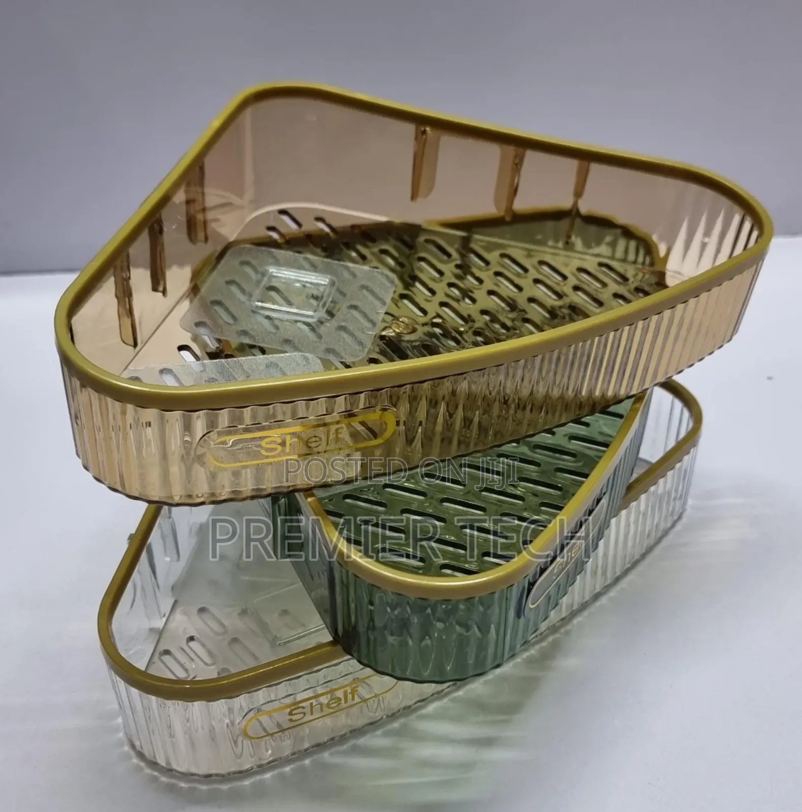 *Elegant Acrylic Fancy Bathroom Shelf Triangular or Rectangular
