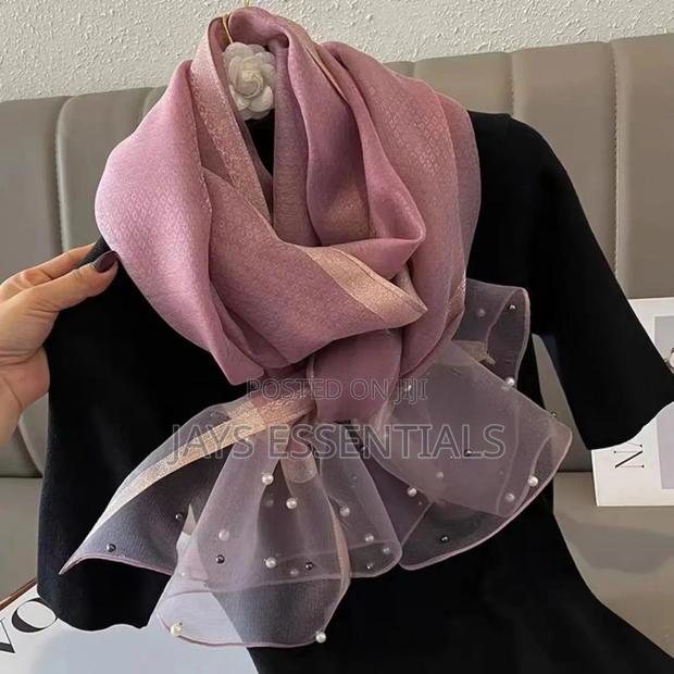 All Weather Scarfs With Pearl Details - thumbnail 5