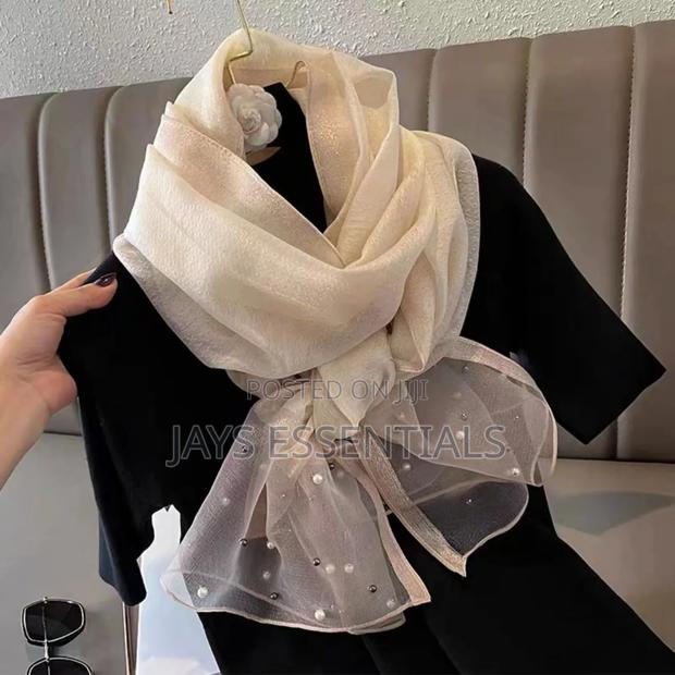 All Weather Scarfs With Pearl Details - thumbnail 6
