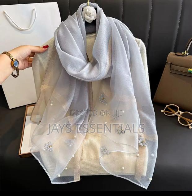 All Weather Scarfs With Pearl Details - thumbnail 11