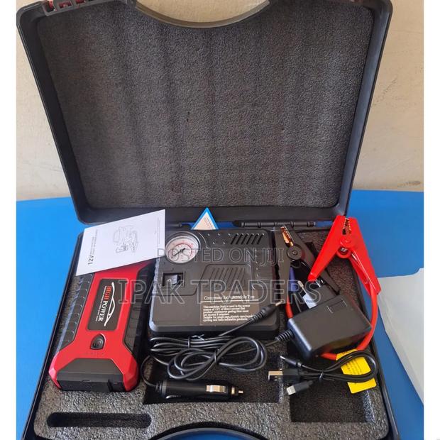12v Portable Emergency Jump Starter
 Kit With Case