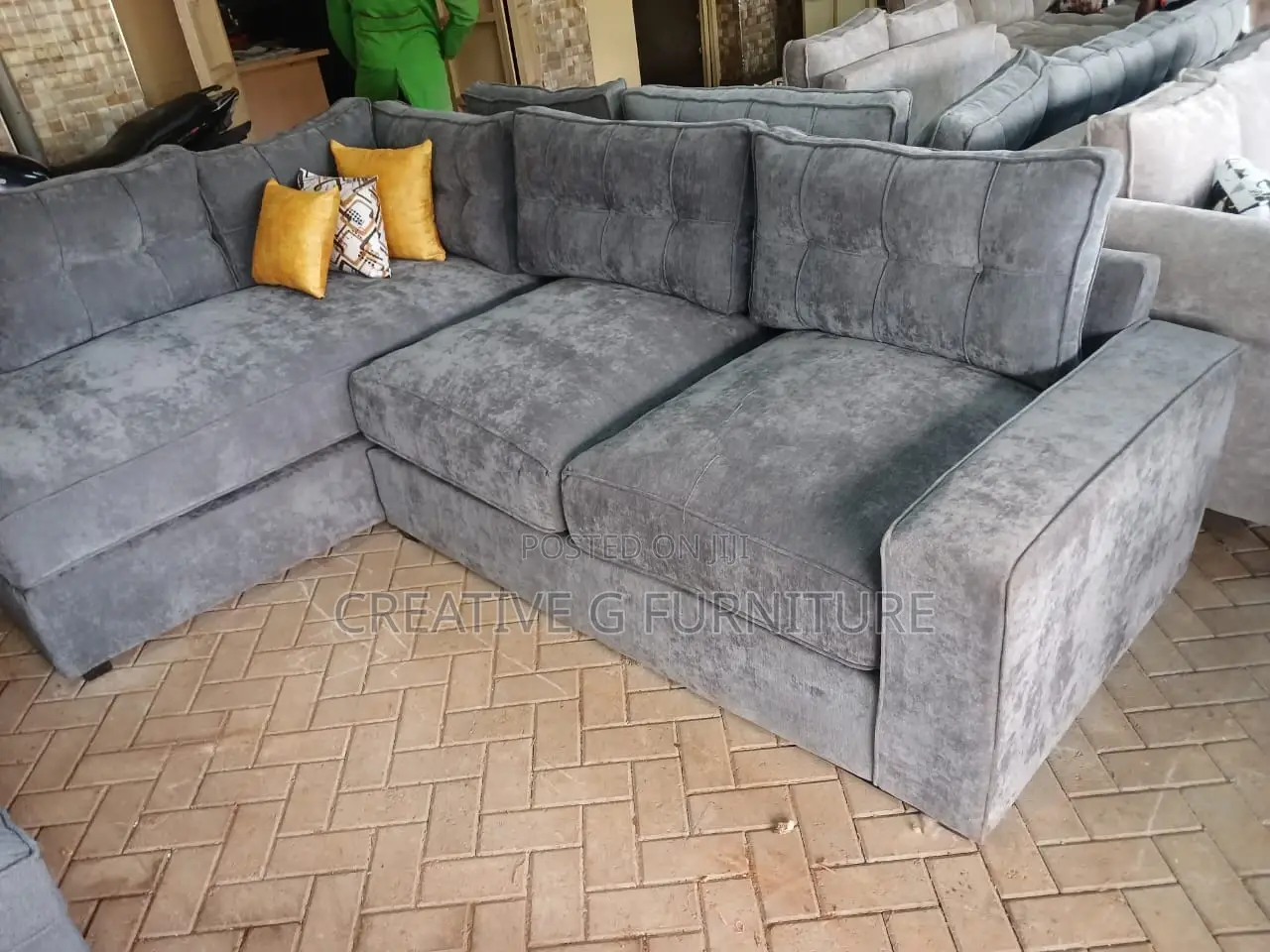 Classic Cushy 6 Seater L Sofa