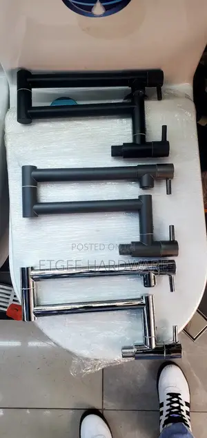 Pot Filler Gray, Black, Chrome -Heavy Guage