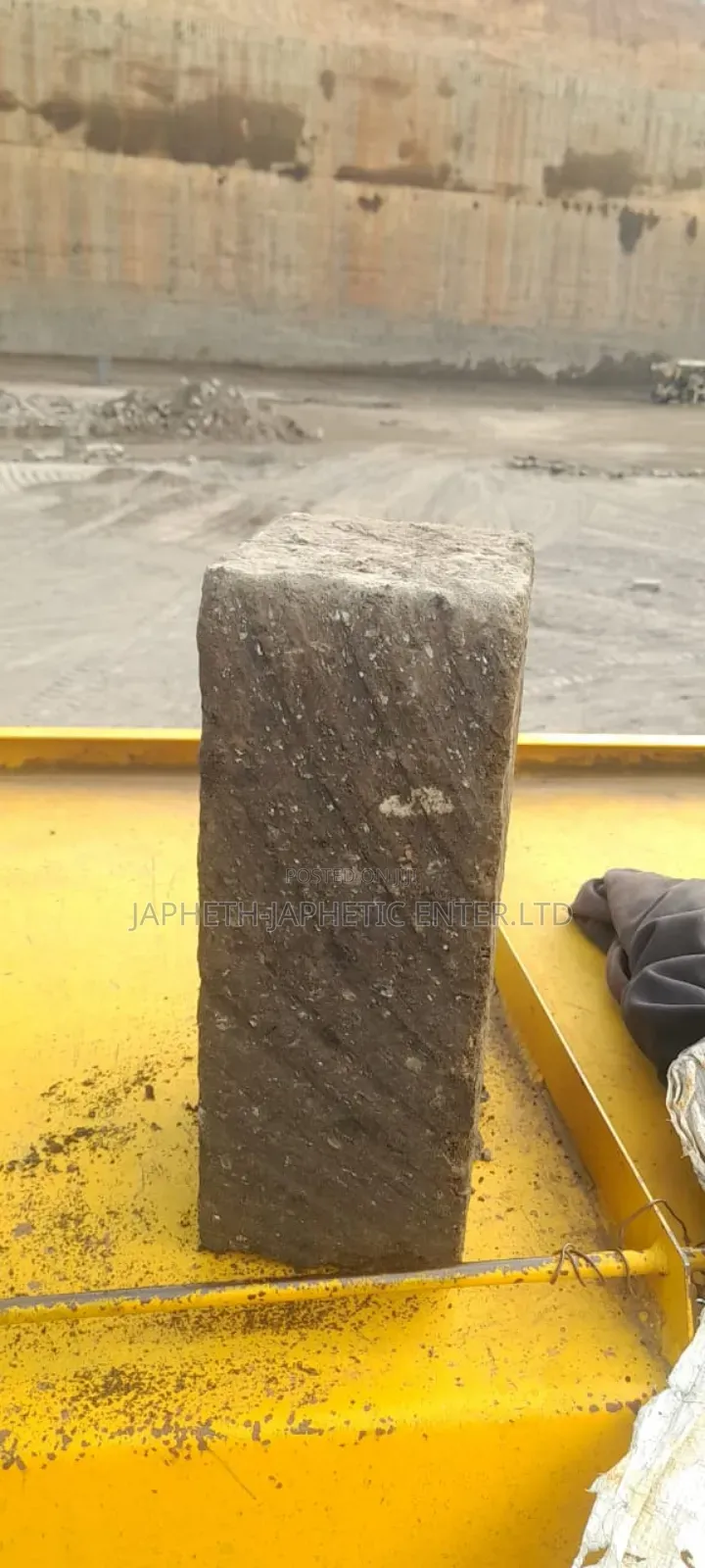 Grey Machine Cuts Stones