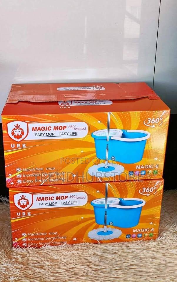 Offer! 360° Spin Mopper Bucket Set Microfiber Washable Mop