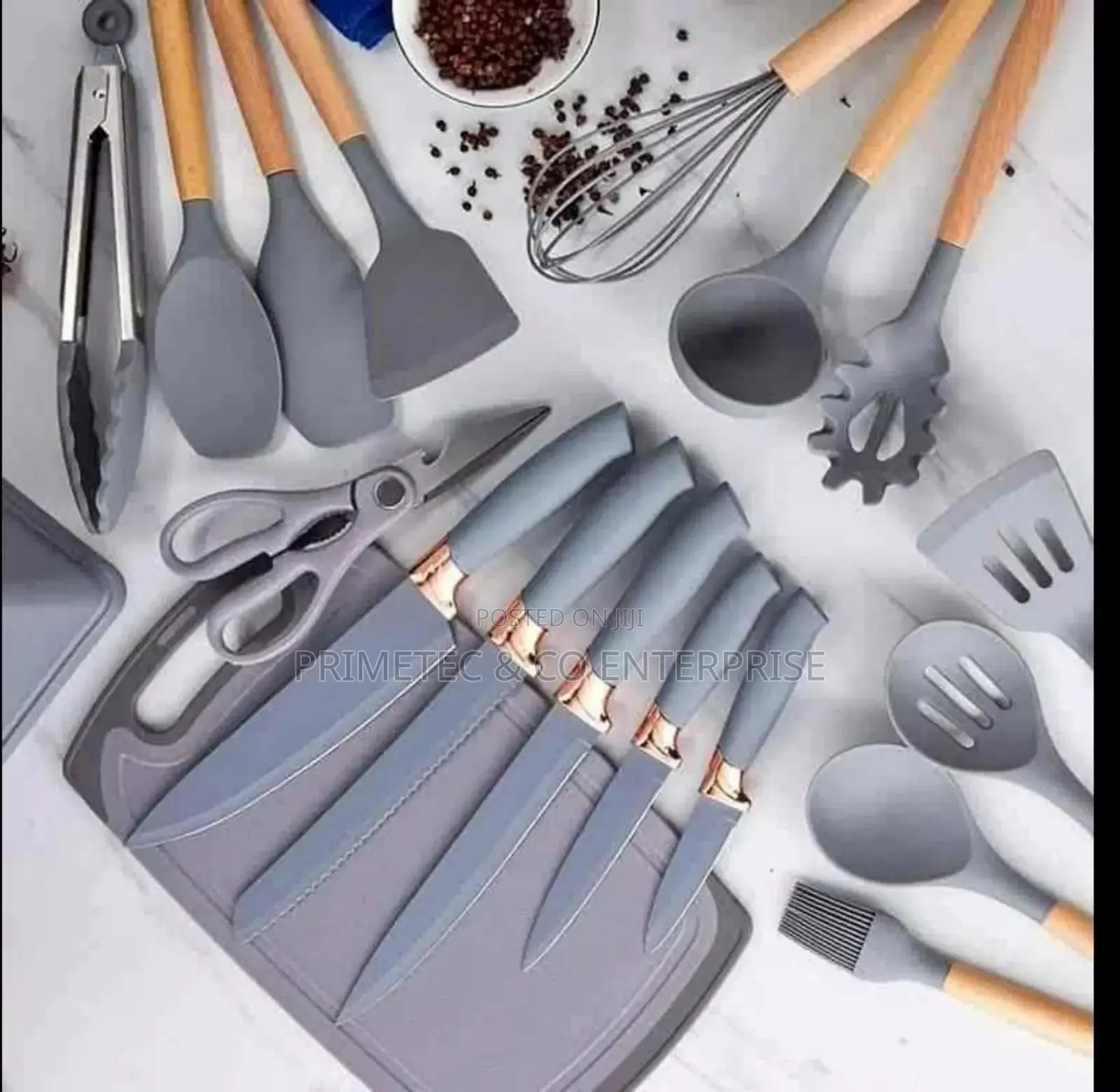 19pcs Heat Resistant Silicone Cooking Kitchen Spoon Set