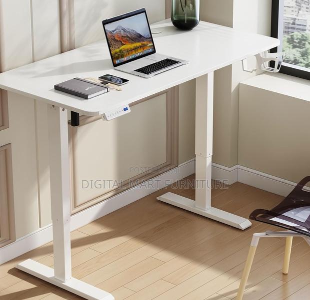 White Active Standing Tall Desk