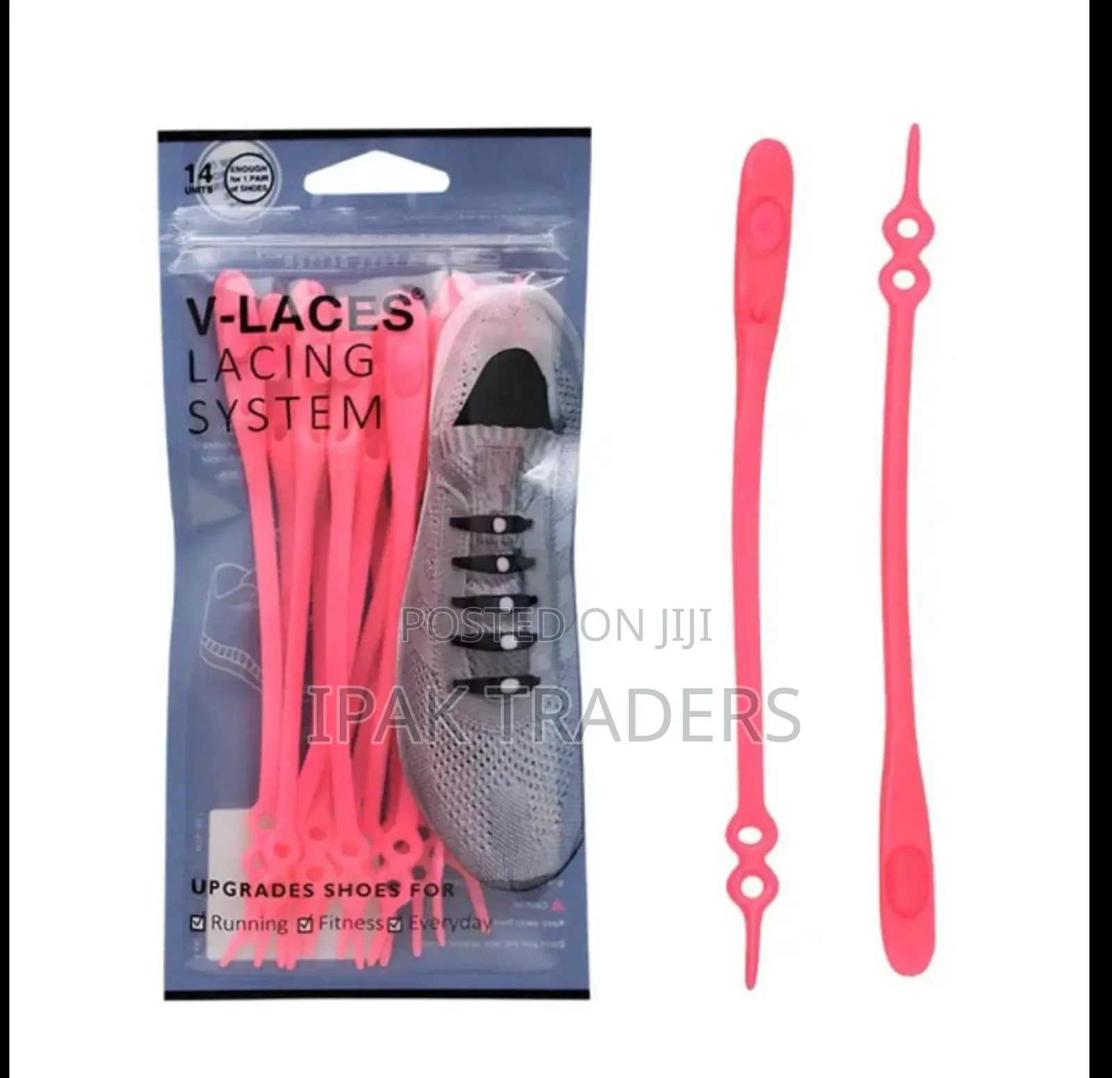 14pc Silicone Shoelaces Round Elastic Shoe Laces a Set