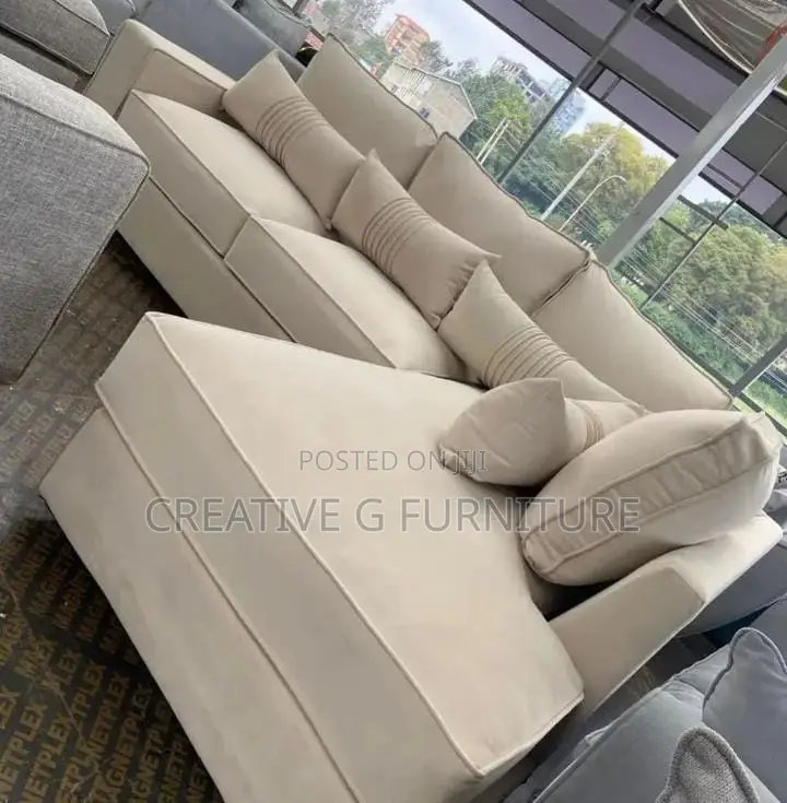 Natural 6 Seater L Seat