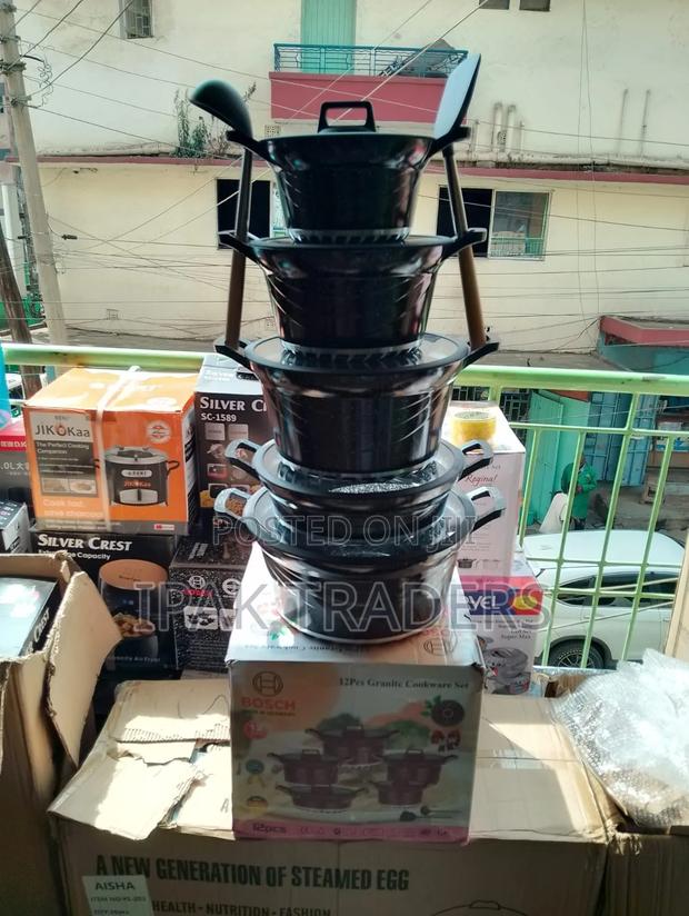 Bosch 12pc Cookware Set With Silicon Lid Covers - main view