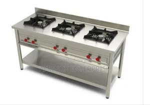 Stainless Steel 3-Burner Gas Cooker – Heavy Duty Commercial Jiko!