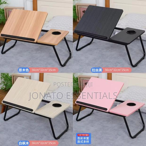 Foldable Laptop Table Bed Tray With Cup Holder - thumbnail 2