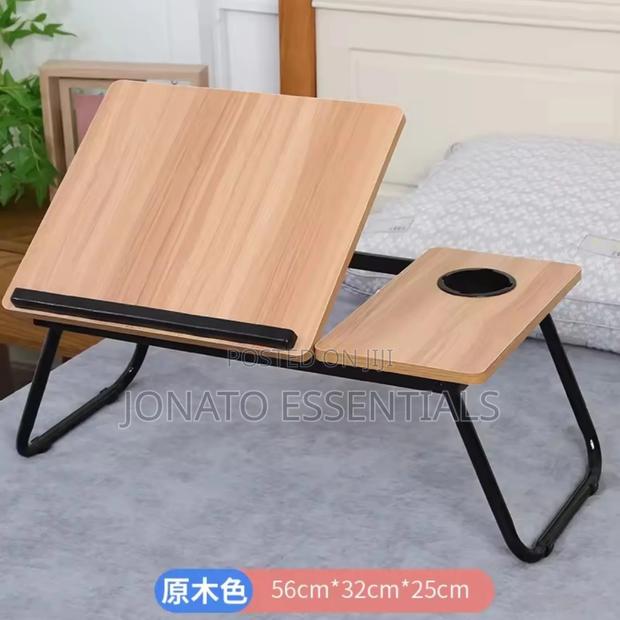 Foldable Laptop Table Bed Tray With Cup Holder - thumbnail 3