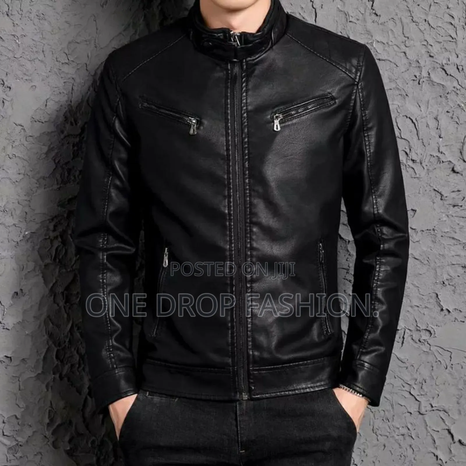 New Designer Mens Leather Jacket Sizes M-3xl