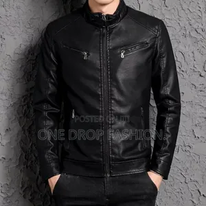 New Designer Mens Leather Jacket Sizes M-3xl
