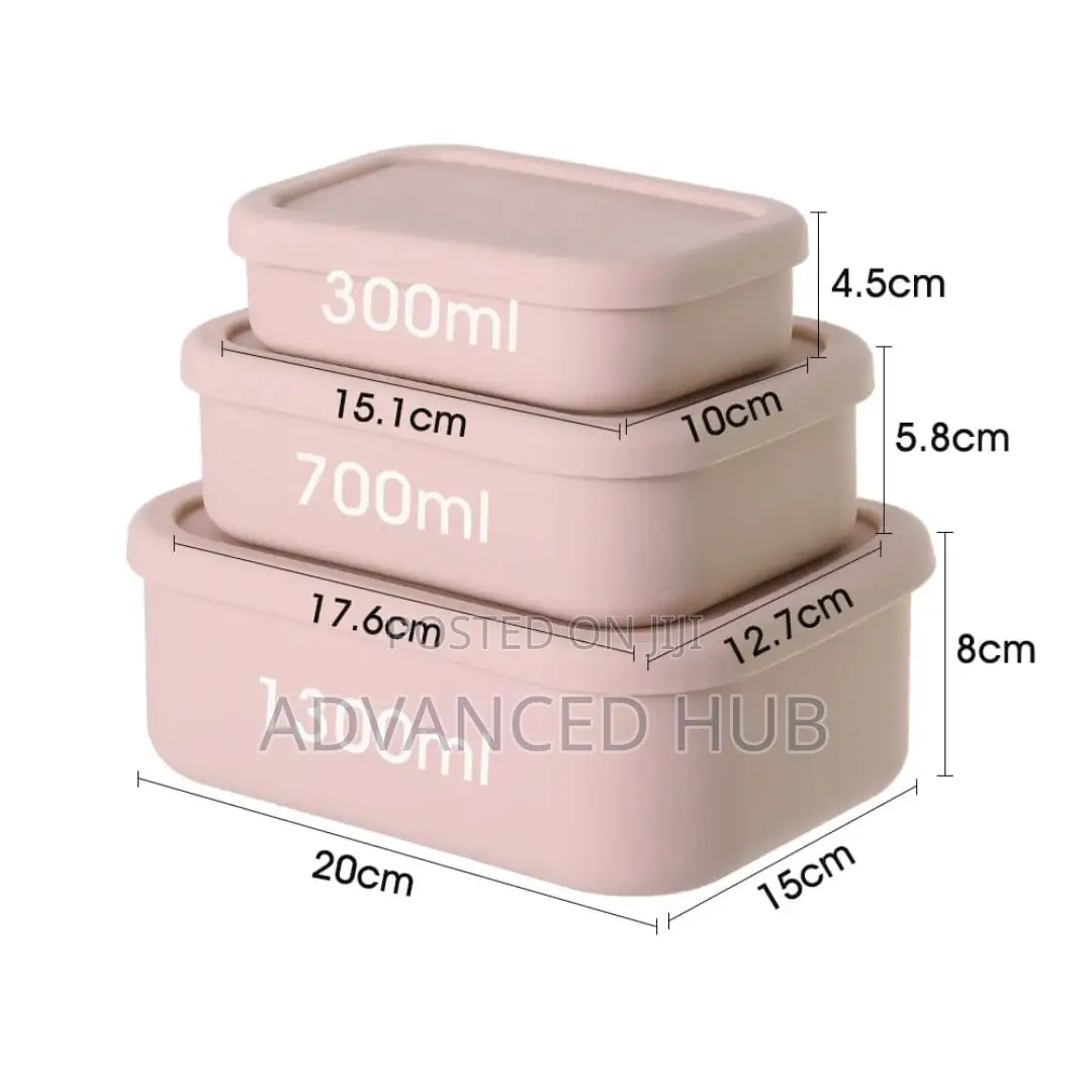Leak Proof Food Grade Silicone Lunch Box Set