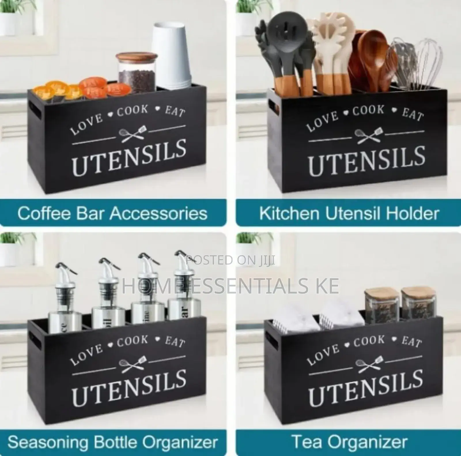 *Rustic Wooden Cutlery/Utensils Organizer