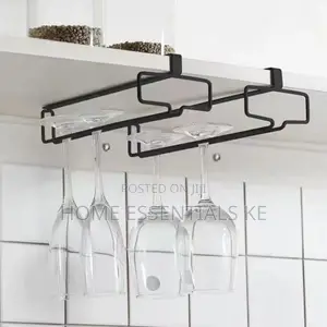 *Punch Free Wine Glass Holder Household Under Cabinet Champagne Holder