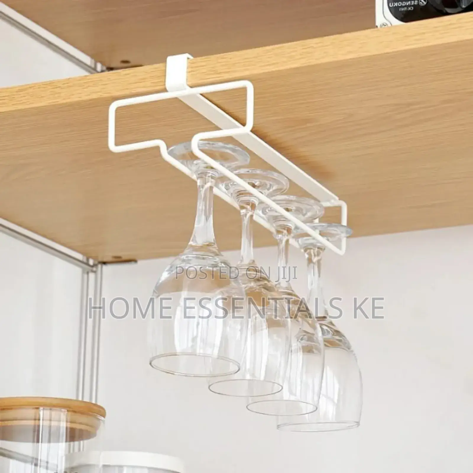 *Punch Free Wine Glass Holder Household Under Cabinet Champagne Holder