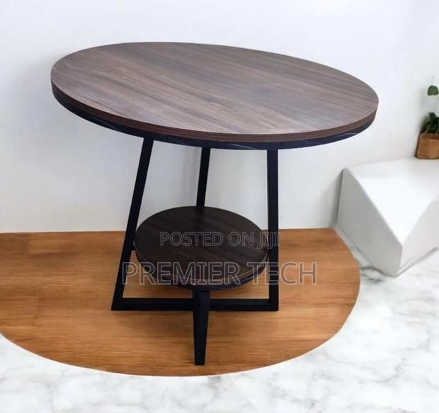 *New Arrival* *2 Layer Round 3 Legged Metal Frame Table Size - thumbnail 2