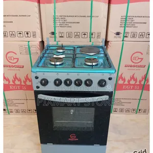Cooker-Eurochef 3gas +1 Electric Cooker, With Timer, Oven Lights