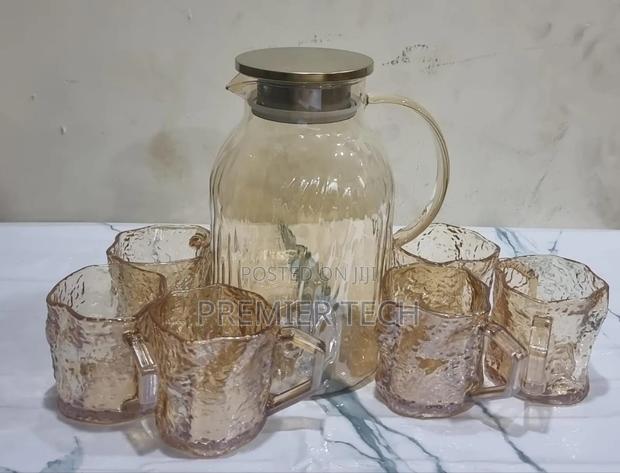 Golden 7pc Glass Water Set - - thumbnail 3
