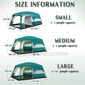 Large 8–12 Person Family Camping Tent