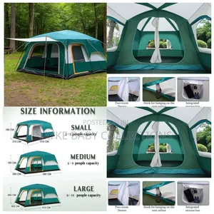 Large 8–12 Person Family Camping Tent