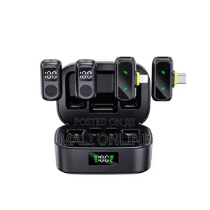 4-in-1 Wireless Lavalier Microphone for iPhone Android Dual Mic