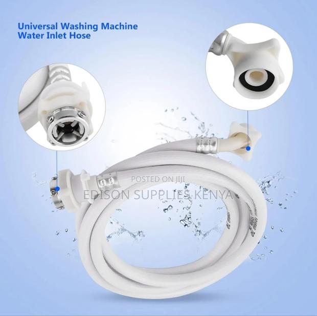 5m Washing Machine Hose Pipe Inlet With Screws Tap Adapter 5 Metres