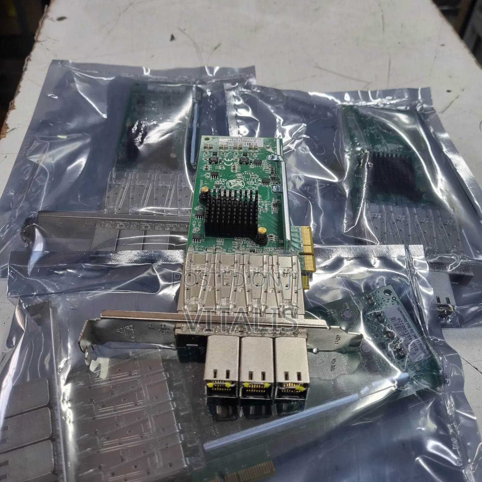 Intel Quad Port Fiber Ethernet Card.