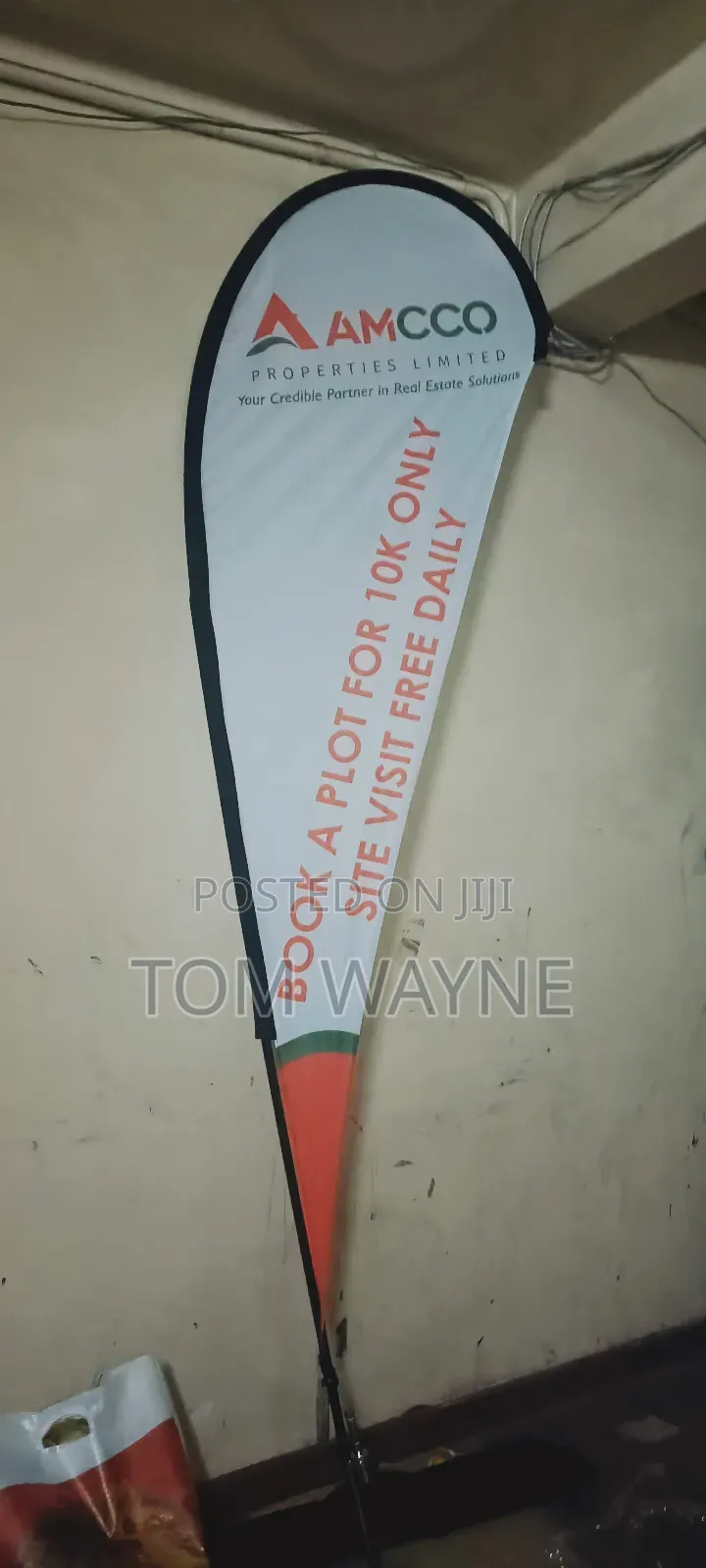 Printed Teardrop Banner Flags With Telescopic Stands