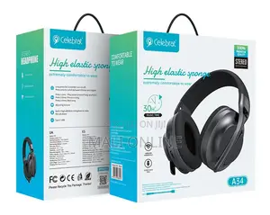 Celebrat A34 Over-Ear Bluetooth 5.3 Headphones Heavy Bass