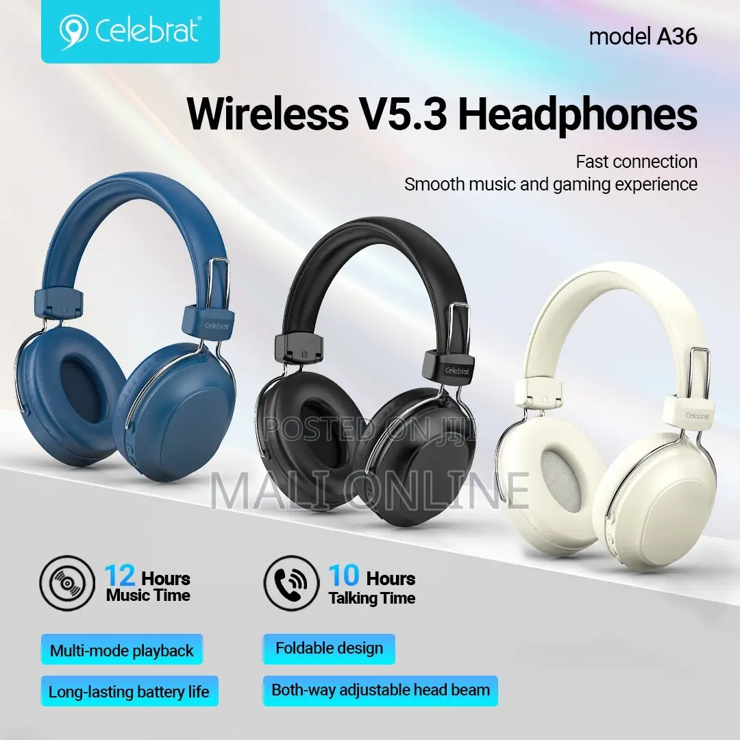 Celebrat A36 Wireless Headphones Bt5.3 Over-Ear Headset