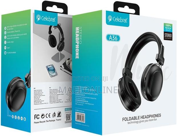 Celebrat A36 Wireless Headphones Bt5.3 Over-Ear Headset - thumbnail 2
