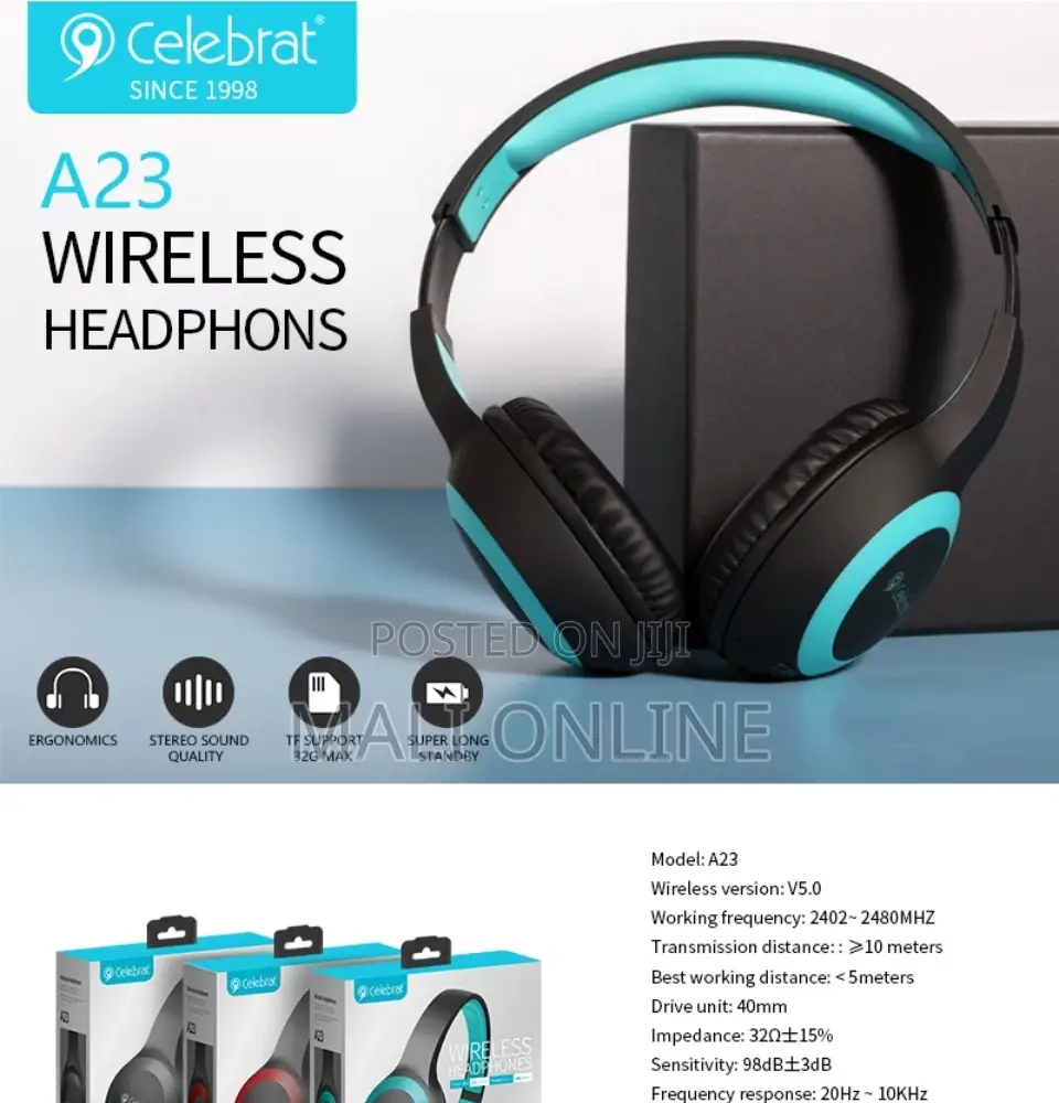 Celebrat A23 Bluetooth 5.0 Wireless Headphones Noise Cancelling