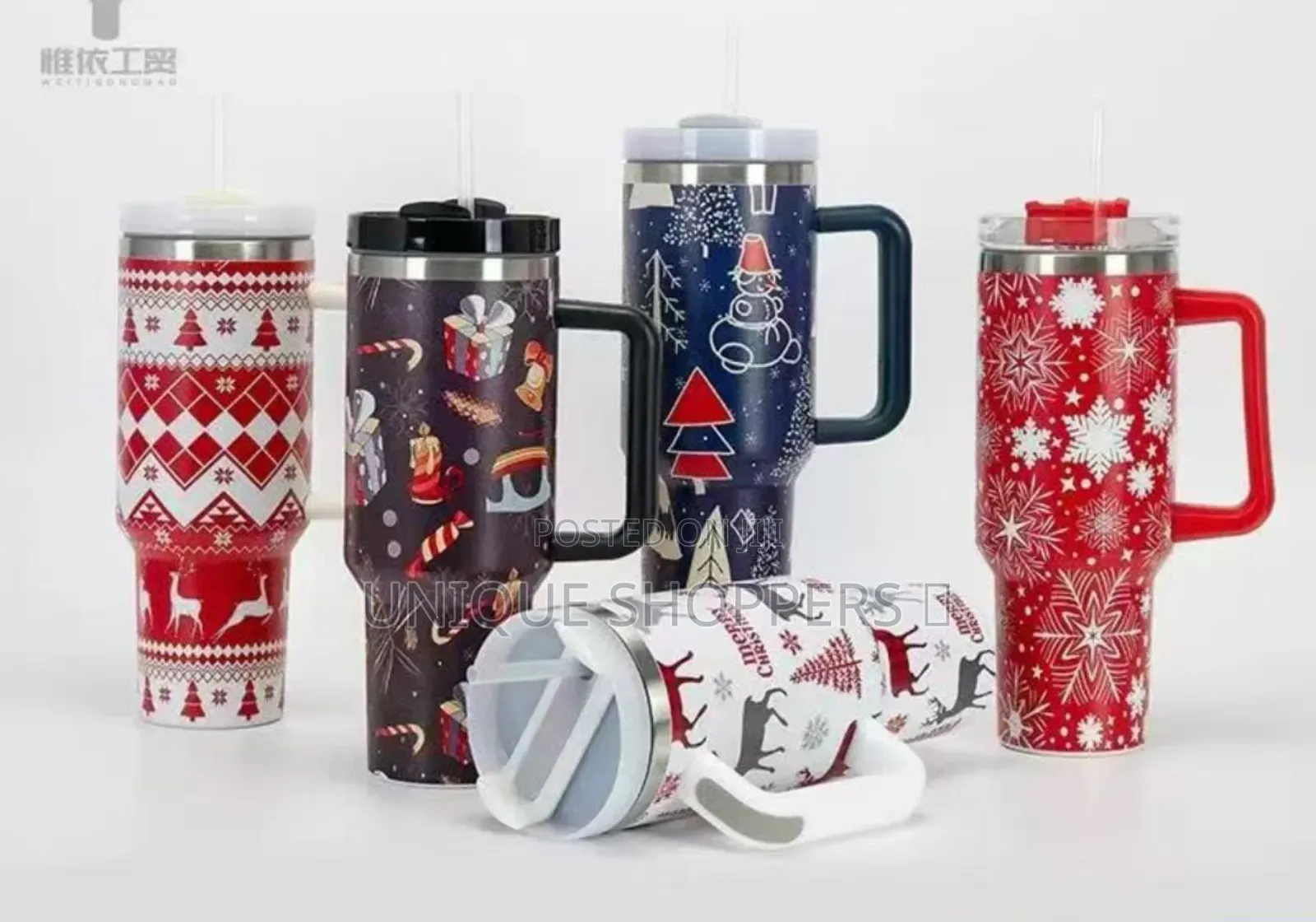 *Christmas Themed Stanley Cups* Stainless Steel, Double-walled
