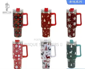 *Christmas Themed Stanley Cups* Stainless Steel, Double-walled