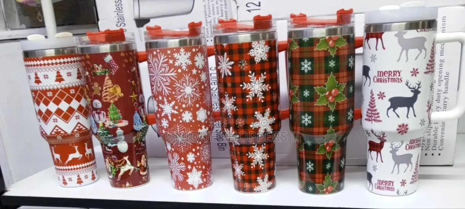 *Christmas Themed Stanley Cups* Stainless Steel, Double-walled