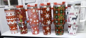 *Christmas Themed Stanley Cups* Stainless Steel, Double-walled