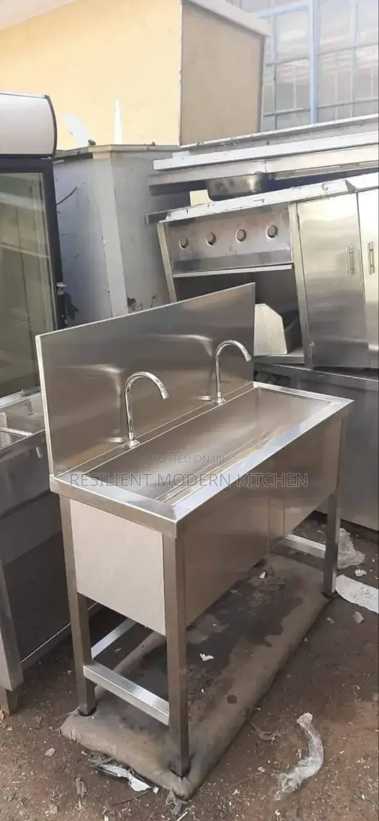 Stainless Steel Stand Alone Scrub Sink