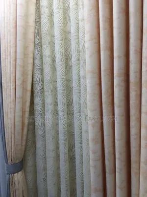 Blue Mixed With Gold Curtains and Sheers