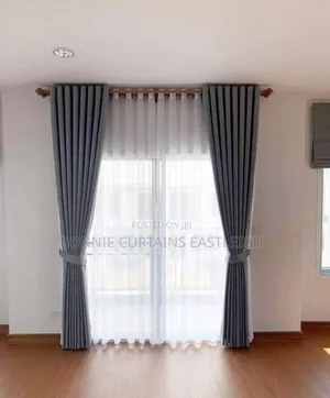 Grey Curtains With Plain White Sheers