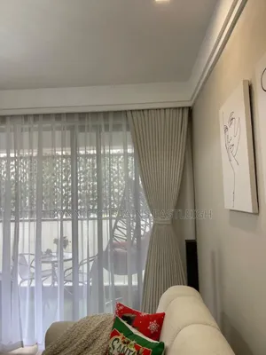 Plain Curtains With Grey Sheers