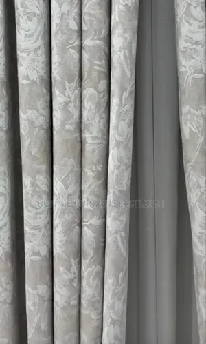 Off White Printed Curtains and Sheers